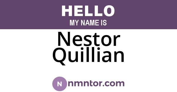 Nestor Quillian