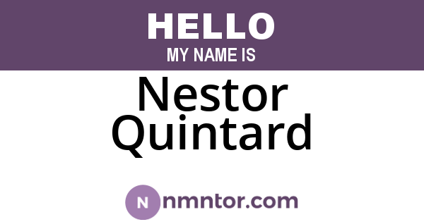 Nestor Quintard