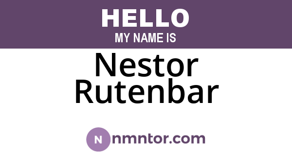 Nestor Rutenbar