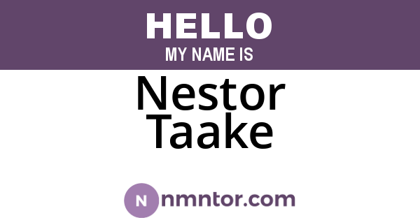Nestor Taake
