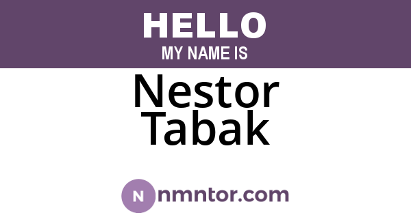 Nestor Tabak