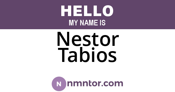 Nestor Tabios