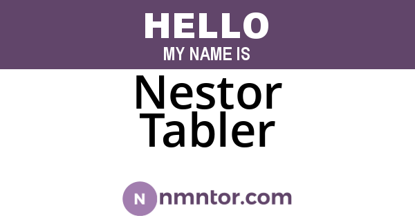 Nestor Tabler