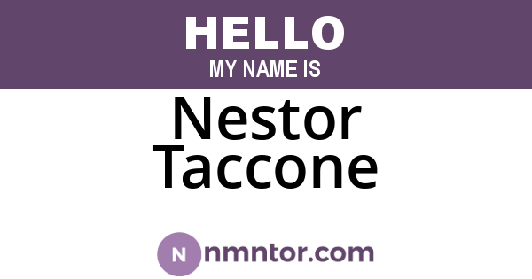 Nestor Taccone