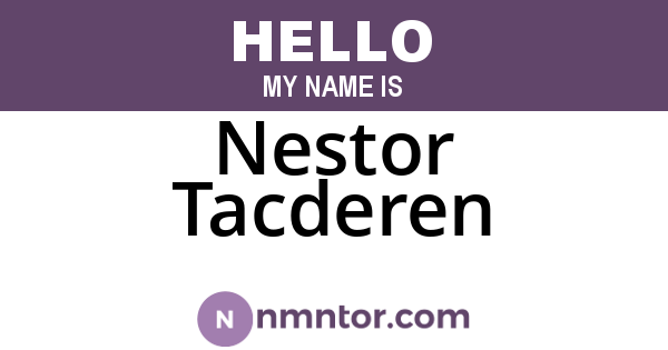 Nestor Tacderen