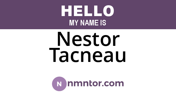Nestor Tacneau