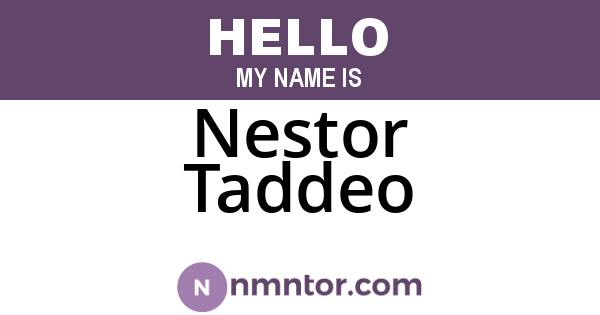 Nestor Taddeo