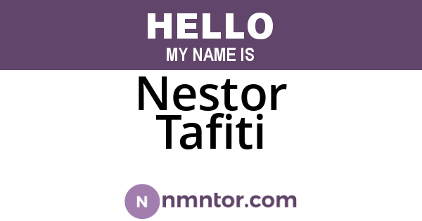 Nestor Tafiti