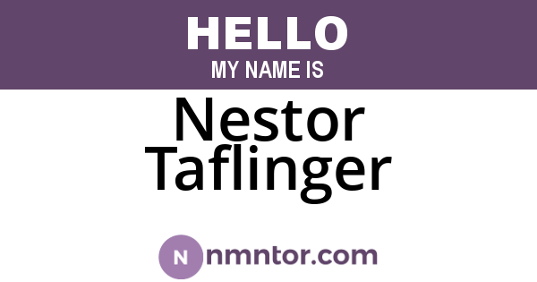 Nestor Taflinger