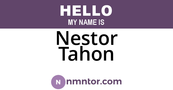 Nestor Tahon