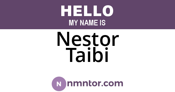 Nestor Taibi