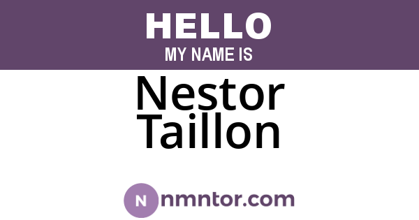 Nestor Taillon