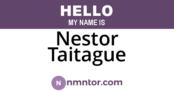 Nestor Taitague