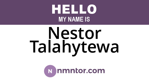 Nestor Talahytewa