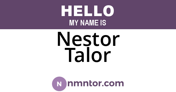 Nestor Talor