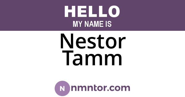 Nestor Tamm