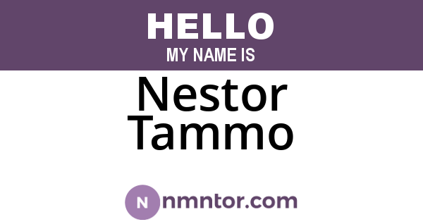 Nestor Tammo