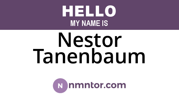 Nestor Tanenbaum