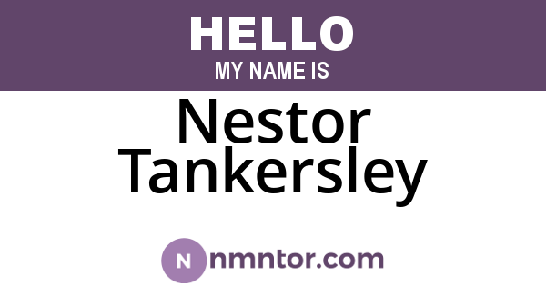 Nestor Tankersley