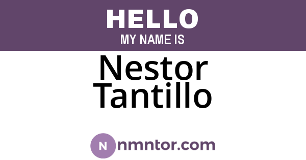 Nestor Tantillo