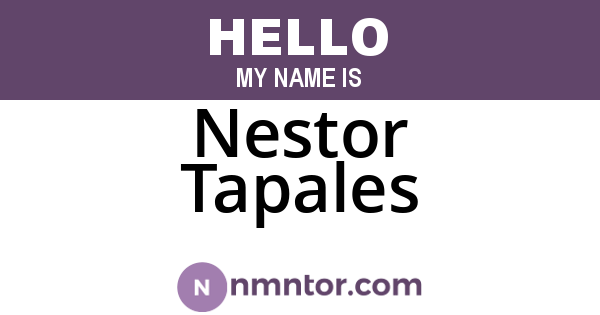 Nestor Tapales