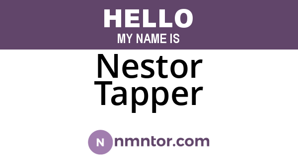 Nestor Tapper