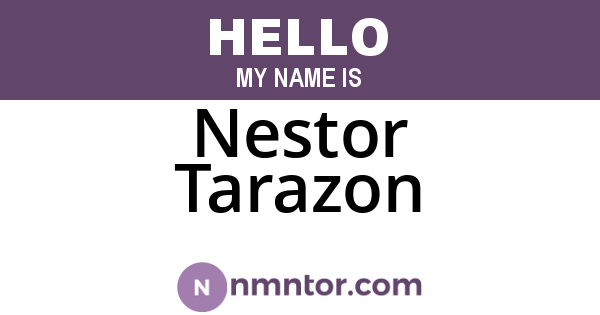 Nestor Tarazon