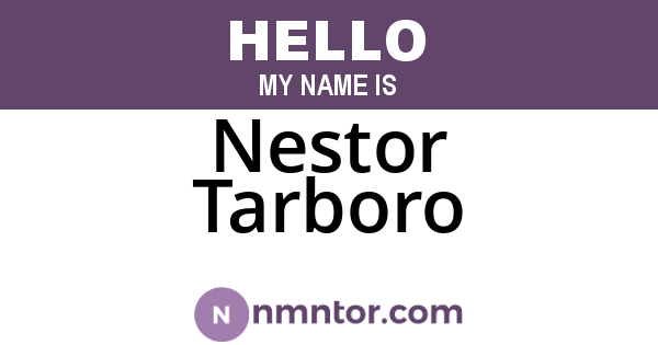 Nestor Tarboro