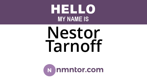 Nestor Tarnoff