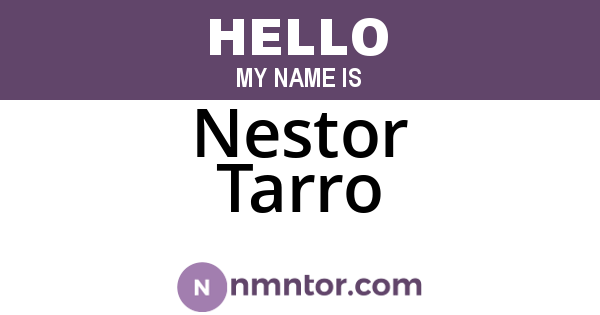 Nestor Tarro