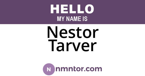 Nestor Tarver