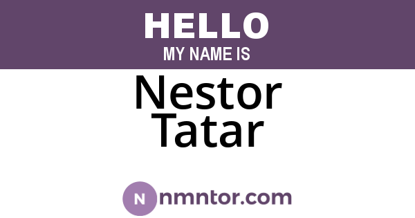 Nestor Tatar