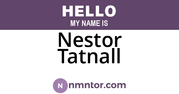 Nestor Tatnall