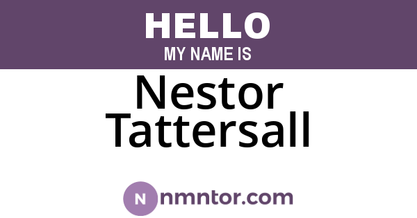 Nestor Tattersall