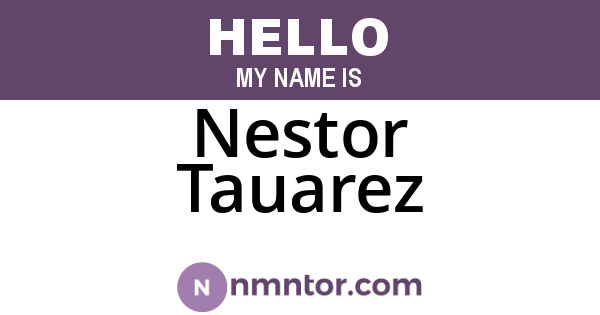 Nestor Tauarez