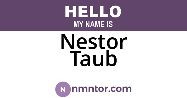 Nestor Taub