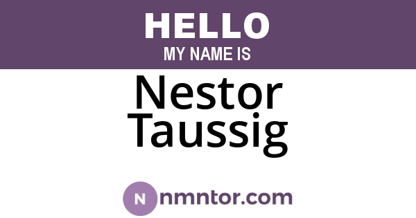 Nestor Taussig