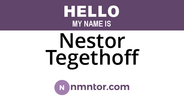 Nestor Tegethoff