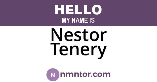 Nestor Tenery