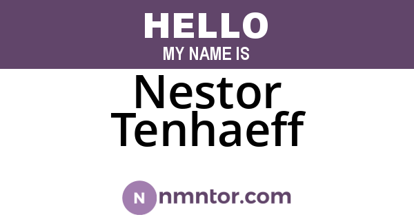 Nestor Tenhaeff