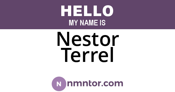 Nestor Terrel