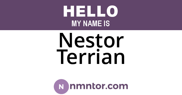 Nestor Terrian