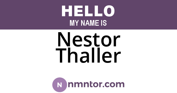 Nestor Thaller