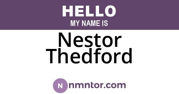 Nestor Thedford