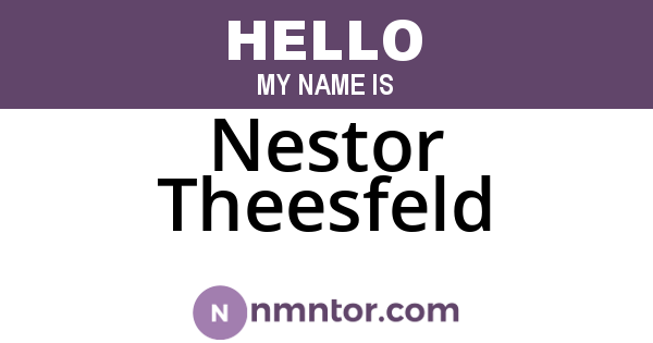 Nestor Theesfeld