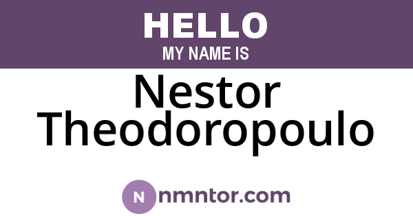 Nestor Theodoropoulo