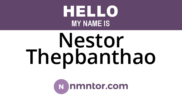 Nestor Thepbanthao