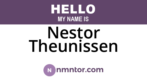 Nestor Theunissen