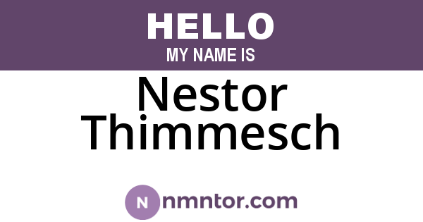 Nestor Thimmesch