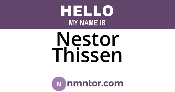 Nestor Thissen